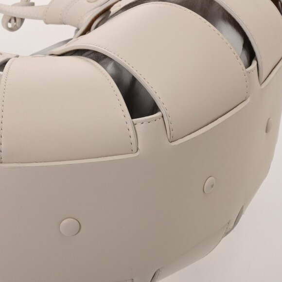 BOTTEGA VENETA The Shell White Women's Leather Handbag, A Rank, Pre-owned, Ginzo - Picture 7 of 11